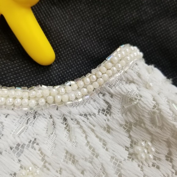 Fashion Bug White Beaded Formal Top Sz 24 (2X/3X) Wedding Party Mother of Bride - Picture 13 of 16